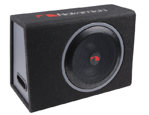 爆音MAX1000W 小型ウーファーBOX Nakamichi NBF25.0A 爆音MAX1000W